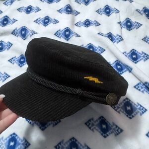 Fasthouse Black Corduroy Newsboy Cap